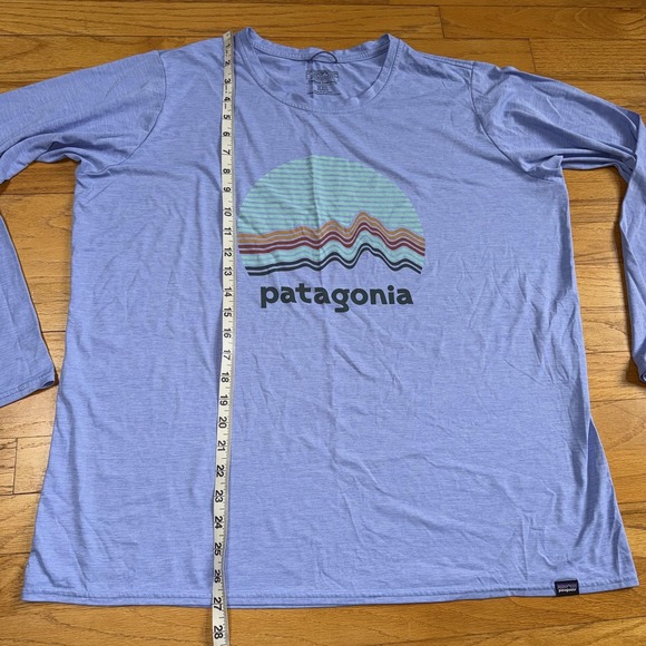 Patagonia Capilene Cool Daily Shirt Womens 2XL Blue Long Sleeve Graphic Tee Top - Picture 10 of 10